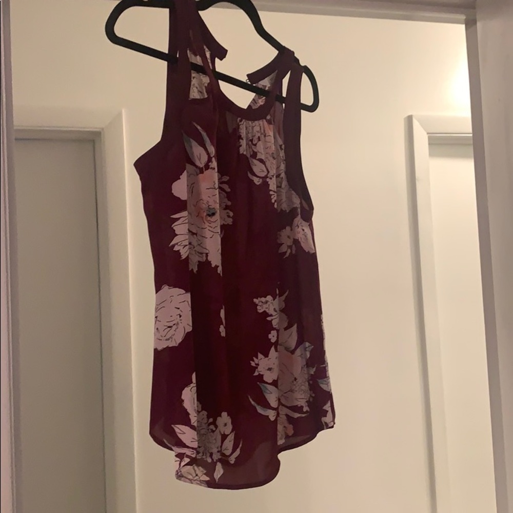 Purple floral shirt
